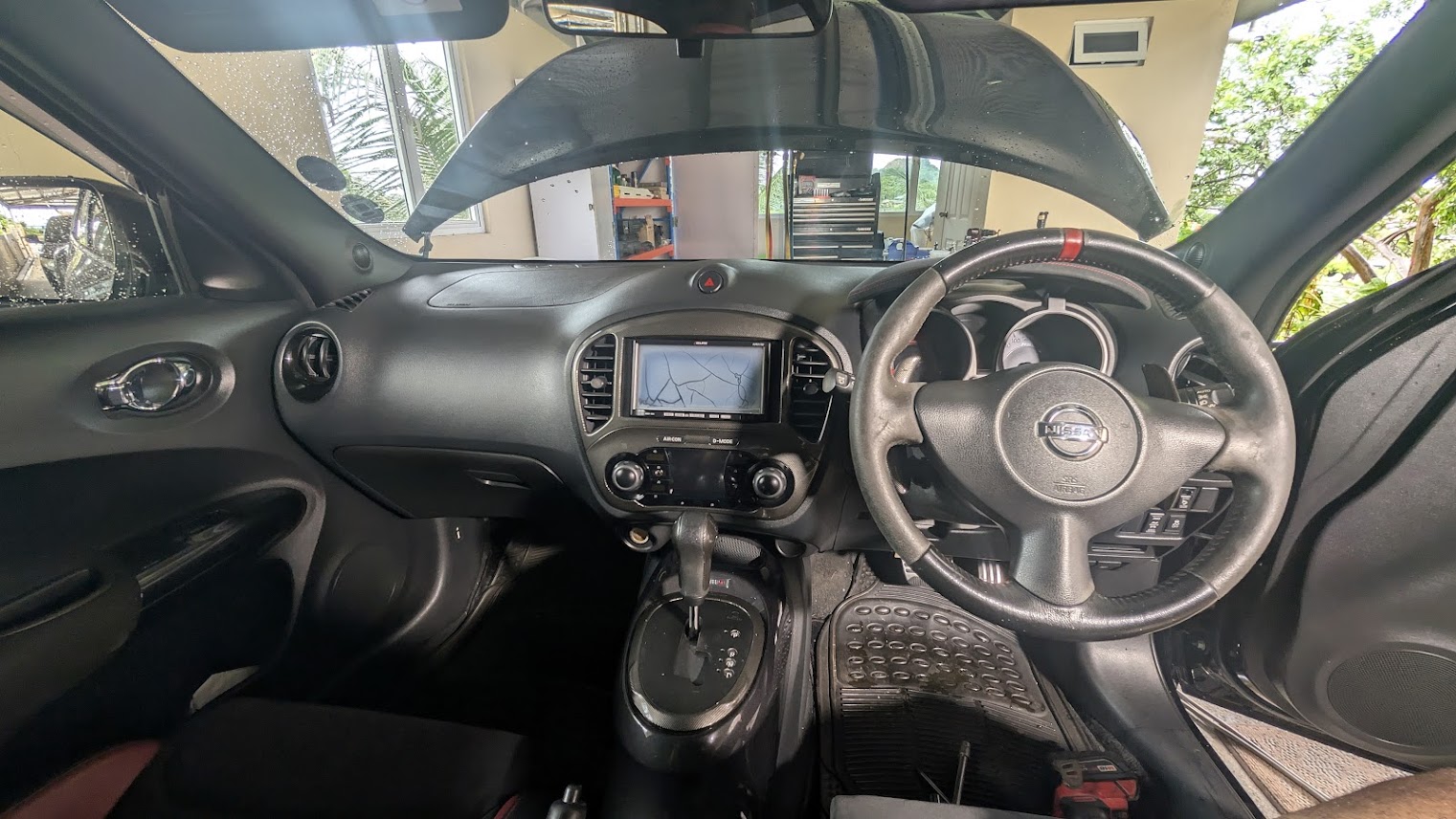 Vehicle dashboard after automotive A/C service